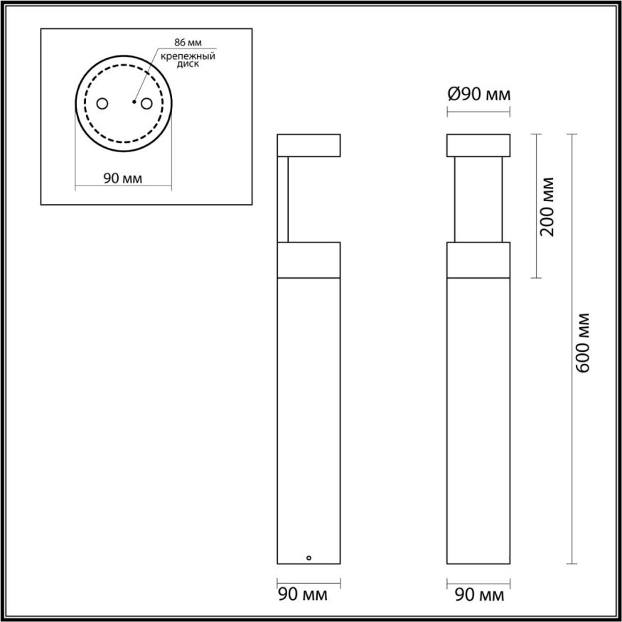 Уличный светильник ODEON LIGHT 6657/10GL TION черный/металл