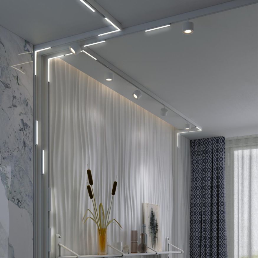 Трековый низковольтный смарт-светильник диммируемый со сменой цв.температуры, (пульт ДУ/Smart Life) NOVOTECH 359503 FLUM белый