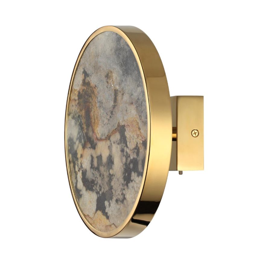 Настенный светильник ODEON LIGHT 5079/15WL BERGI золотой глянцевый/серо-бежевый