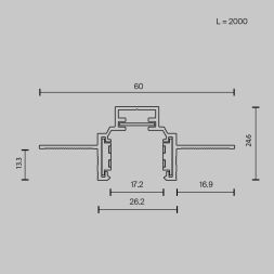 Шинопровод встраиваемый Technical TRXM034-422W MAYTONI Busbar trunkings Exility Белый