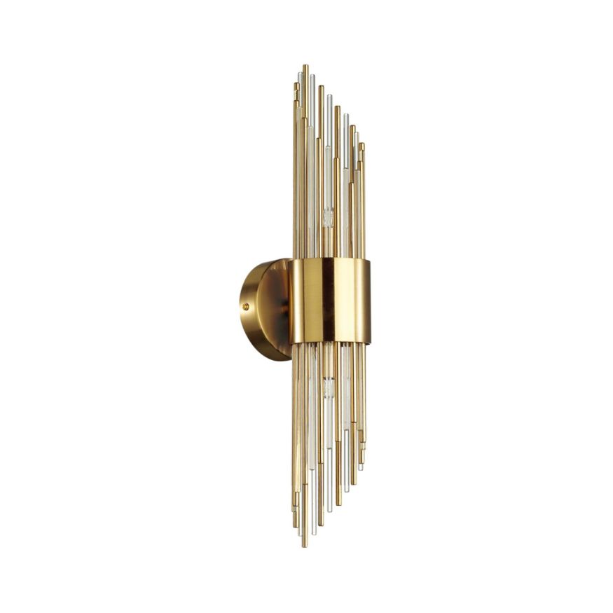 Бра ODEON LIGHT 4847/2W FLAMBI золото/металл/стекло