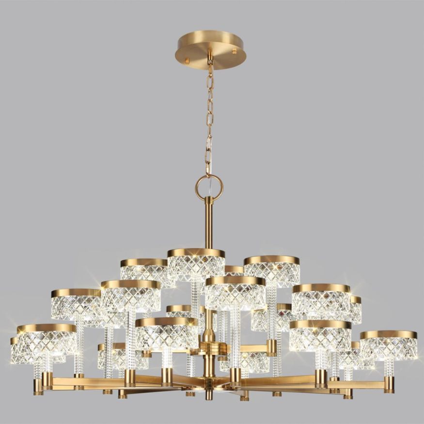 Люстра ODEON LIGHT 5032/120L FIVRE античн.бронза/прозрачный