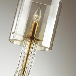 Настольная лампа ODEON LIGHT EXCLUSIVE 4886/1T Nicole бронзовый/янтарный/прозрачный