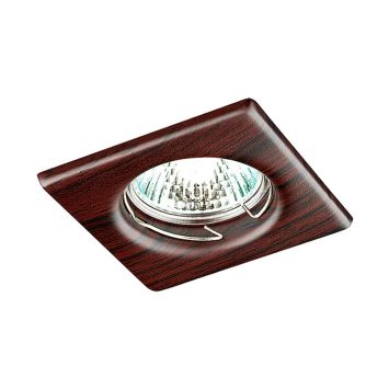 Встраиваемый неповоротный светильник NOVOTECH 369718 WOOD темное дерево