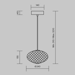 Подвесной светильник Maytoni MOD397PL-L10B3K Maytoni Bruma Черный