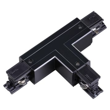 Соединитель &quot;T&quot; левый внешний с токопроводом для трёхфазного шинопровода NOVOTECH 135057 черный