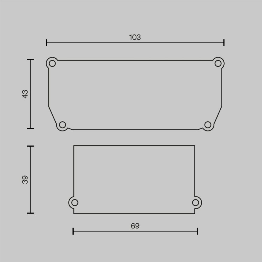 Комплектующие для профиля Technical ALM012EC-SC-B MAYTONI Заглушки и крепления для профиля Черный